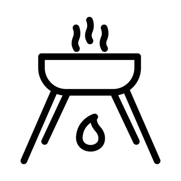 Koken Pot Geïsoleerde Vector Pictogram Dat Gemakkelijk Kan Wijzigen Bewerken — Stockvector