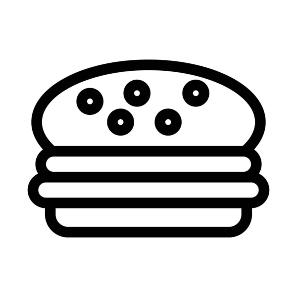 Burger Isolated Vector Ícone Que Pode Facilmente Modificar Editar — Vetor de Stock