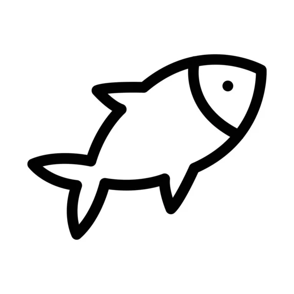 Isolierte Vektorsymbole Für Fische Die Leicht Geändert Oder Bearbeitet Werden — Stockvektor