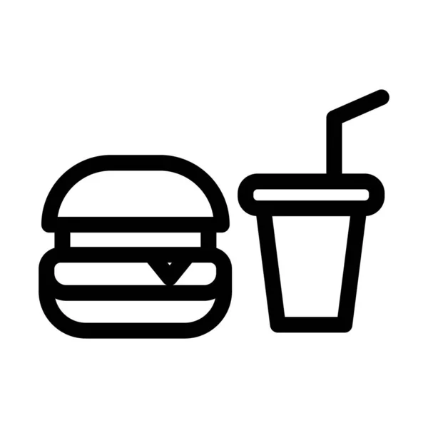 Burger Isolated Vector Ícone Que Pode Facilmente Modificar Editar — Vetor de Stock