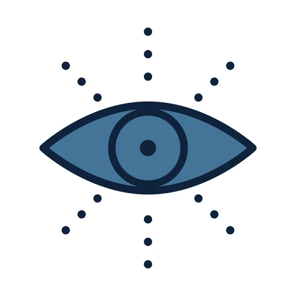 Eye Focus Line Isolated Vector Icon Can Easily Modified Edit — Stock Vector