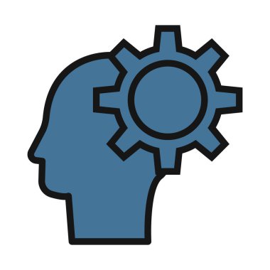 Beyin fırtınası çizgisi izole vektör simgesi kolayca değiştirilebilir ve düzenlenebilir