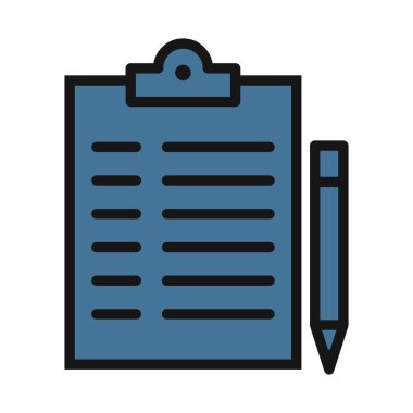 Not satırı izole vektör simgesi kolayca değiştirilebilir ve düzenlenebilir