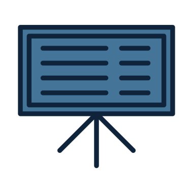 Tablo, iş sunum satırı izole vektör simgesi kolayca değiştirilebilir ve düzenlenebilir