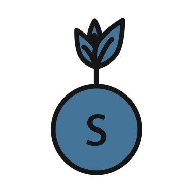 Para Değer çizgisi izole vektör simgesi kolayca değiştirilebilir ve düzenlenebilir