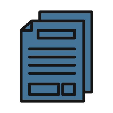 Veri Sayfası satır izole vektör simgesi kolayca değiştirilebilir ve düzenlenebilir