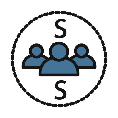 grup, iş insanları hattı izole vektör simgesi kolayca değiştirilebilir ve düzenlenebilir