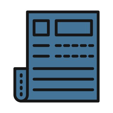 haber satırı izole vektör simgesi kolayca değiştirilebilir ve düzenlenebilir