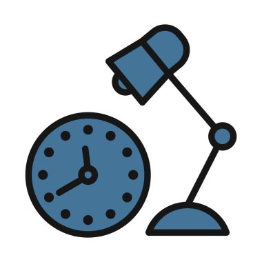 Çalışma zamanı, zamanlayıcı çizgisi izole vektör simgesi kolayca değiştirilebilir ve düzenlenebilir