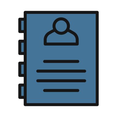 Günlük satırı izole vektör simgesi kolayca değiştirilebilir ve düzenlenebilir