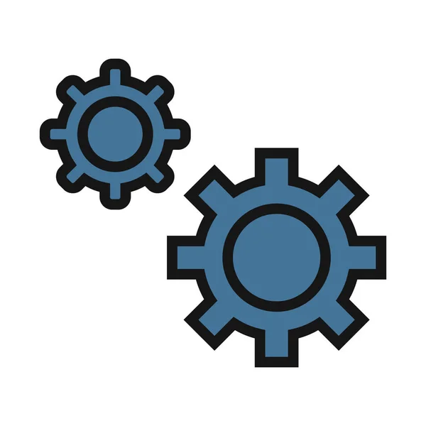 Icona Vettoriale Isolata Della Linea Cogs Può Essere Facilmente Modificata — Vettoriale Stock