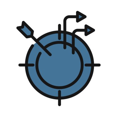 Strateji, oyun planı çizgisi izole vektör simgesi kolayca değiştirilebilir ve düzenlenebilir