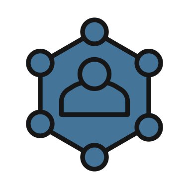 Sosyal Ağ, Sosyal Topluluk hattı izole vektör simgesi kolayca değiştirilebilir ve düzenlenebilir