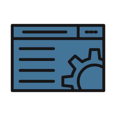 Web Özelleştirme, Web Ayarlama satır izole vektör simgesi kolayca değiştirilebilir ve düzenlenebilir