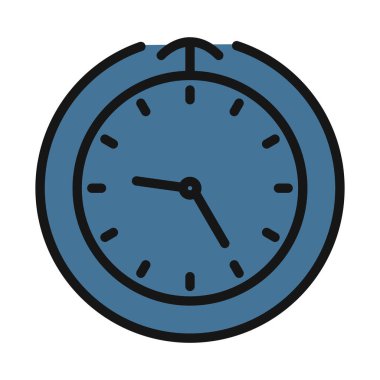 Saat yönünde izole edilmiş vektör simgesi kolayca değiştirilebilir ve düzenlenebilir 