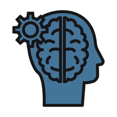 Zihin yükseltme, yaratıcı zihin çizgisi izole vektör simgesi kolayca değiştirilebilir ve düzenlenebilir