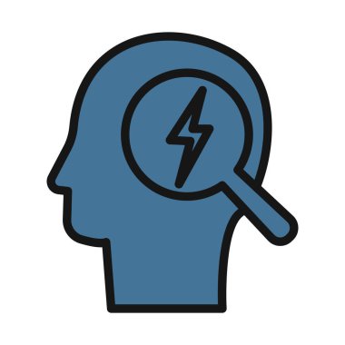 Zihin yükseltme, yaratıcı zihin çizgisi izole vektör simgesi kolayca değiştirilebilir ve düzenlenebilir