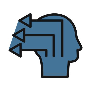 Zihin yükseltme, yaratıcı zihin çizgisi izole vektör simgesi kolayca değiştirilebilir ve düzenlenebilir