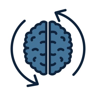Zihin yükseltme, yaratıcı zihin çizgisi izole vektör simgesi kolayca değiştirilebilir ve düzenlenebilir