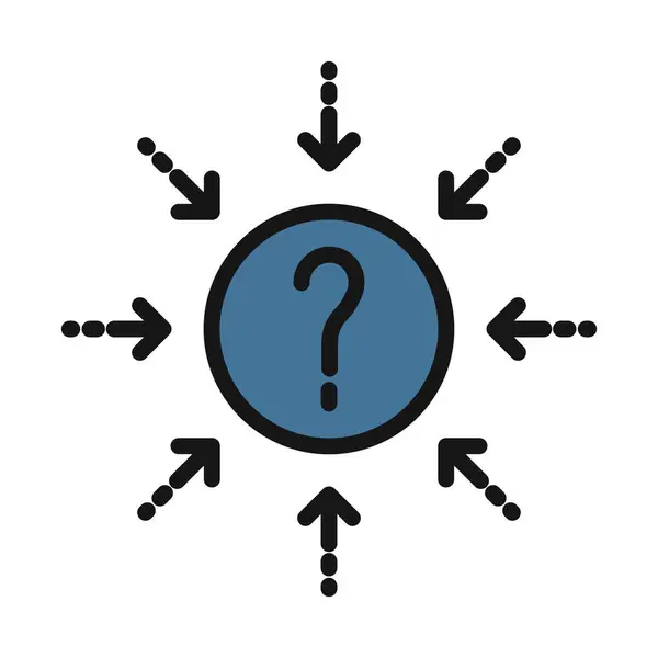 Question Mind Line Isolated Vector Icon Can Easily Modified Edit — Stock Vector