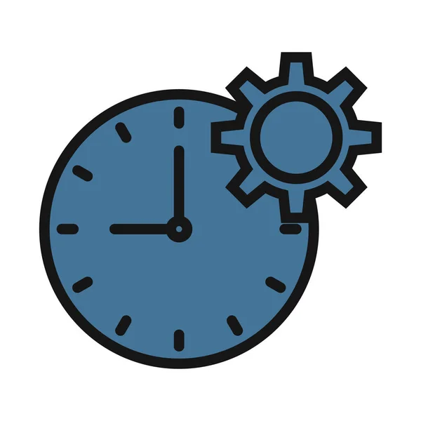 Línea Gestión Del Tiempo Icono Vectorial Aislado Puede Modificar Editar — Vector de stock