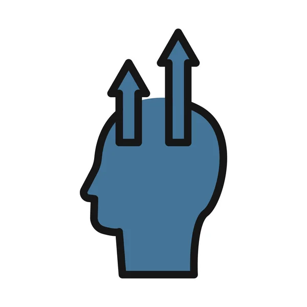Élévation Esprit Icône Vectorielle Isolée Ligne Mentale Créative Peut Être — Image vectorielle
