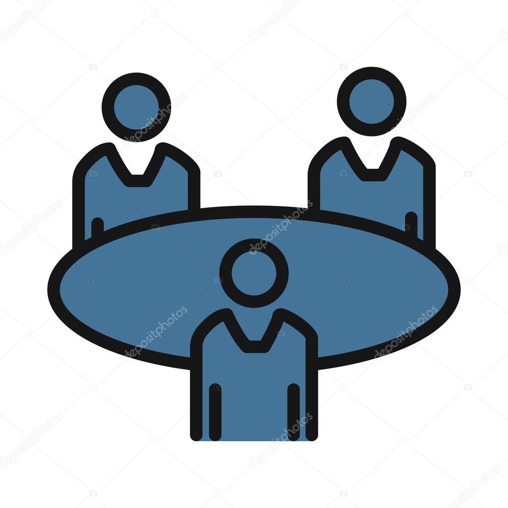 Business Meetings, Training line isolated vector icon can be easily modified and edit
