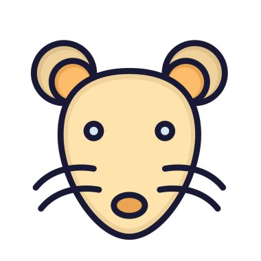 Kolayca değiştirilebilen veya düzenlenebilen Fare İzole Vektör simgesi