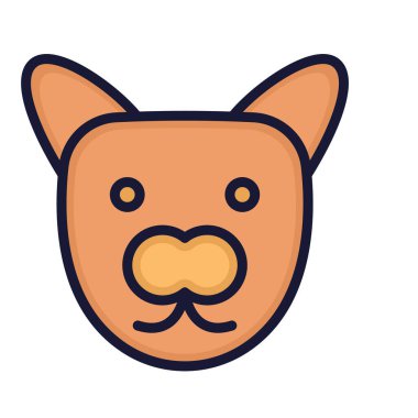 Kolayca değiştirilebilen ya da düzenlenebilen domuz izole edilmiş vektör simgesi