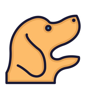 Kolayca değiştirilebilen ya da düzenlenebilen Köpek İzole Vektör simgesi