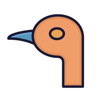 Kolayca değiştirilebilen veya düzenlenebilen martı izole edilmiş Vektör simgesi