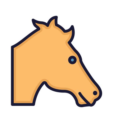 Kolayca değiştirilebilir ya da düzenlenebilir At İzole Vektör simgesi