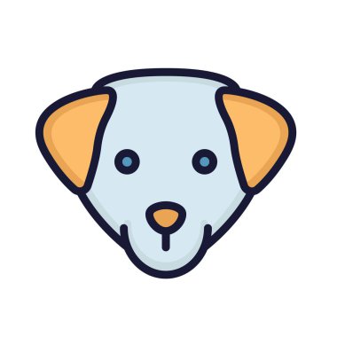 Kolayca değiştirilebilen ya da düzenlenebilen Köpek İzole Vektör simgesi