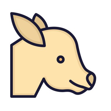 Kolayca değiştirilebilen ya da düzenlenebilen Keçi İzole Vektör simgesi