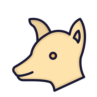 Kolayca değiştirilebilen ya da düzenlenebilen Keçi İzole Vektör simgesi