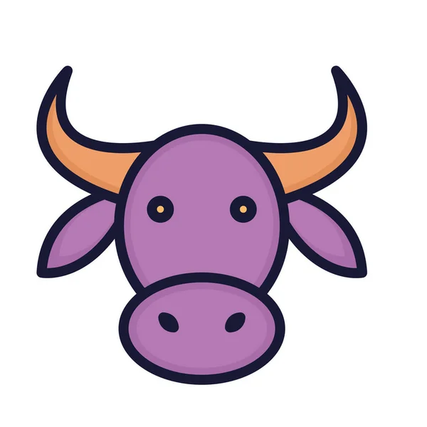 Buffalo Isolated Vector Icon Can Easily Modified Edited — Stock Vector