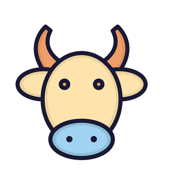 Vaca Icono Vector Aislado Que Puede Modificar Editar Fácilmente — Vector de stock
