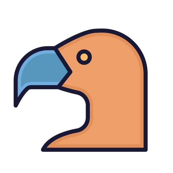Ícone Vetor Isolado Papagaio Que Pode Ser Facilmente Modificado Editado — Vetor de Stock