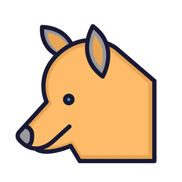 Wolf Isolated Vector Icon Can Easily Modified Edited — Stockový vektor