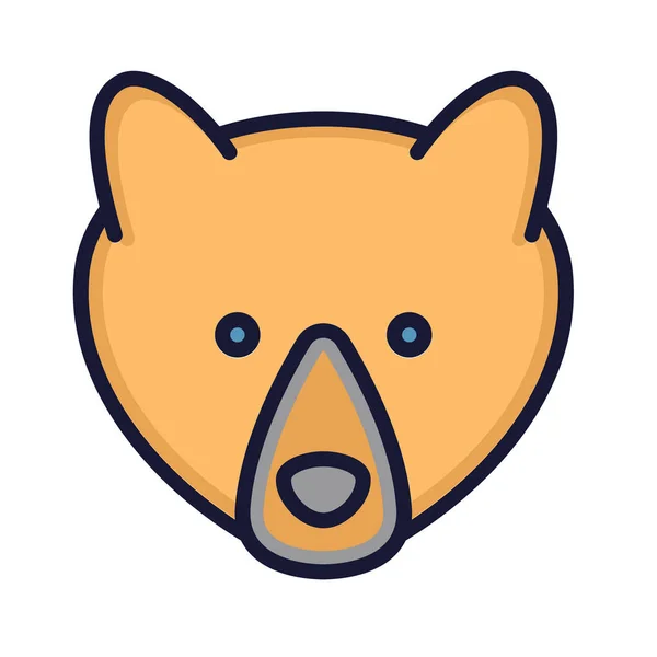 Bear Isolated Vector Icon Can Easily Modified Edited — Stock Vector