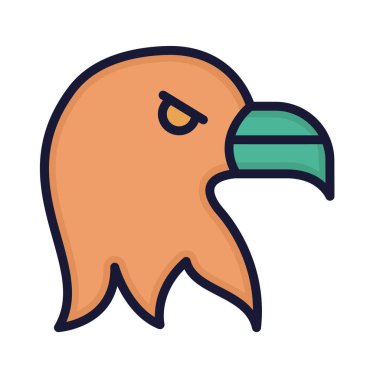 Kolayca değiştirilebilen ya da düzenlenebilen izole edilmiş Toucan Vektör simgesi