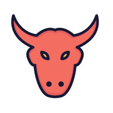 Kolayca değiştirilebilen veya düzenlenebilen Öküz İzole Vektör simgesi