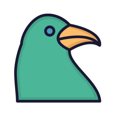 Kolayca değiştirilebilen ya da düzenlenebilen güvercin izole edilmiş Vektör simgesi