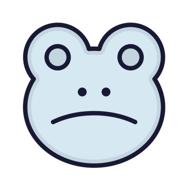 Kolayca değiştirilebilen ya da düzenlenebilen kurbağa izole edilmiş Vektör simgesi