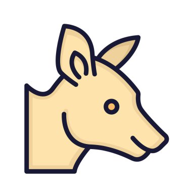 Kolayca değiştirilebilen ya da düzenlenebilen Tilki İzole Vektör simgesi