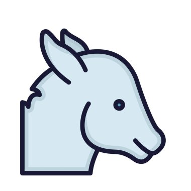 Kolayca değiştirilebilir ya da düzenlenebilir At İzole Vektör simgesi