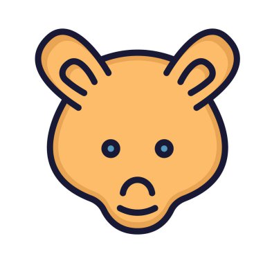 Kolayca değiştirilebilen ya da düzenlenebilen Ayıcık İzole Vektör simgesi