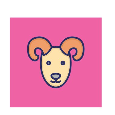 Vahşi Keçi İzole edilmiş Vektör simgesi Kolayca değiştirilebilir veya düzenlenebilir