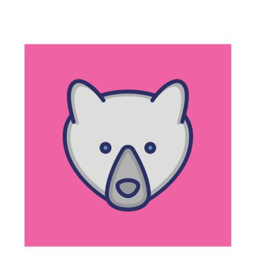 Kolayca değiştirilebilen ya da düzenlenebilen Ayıcık İzole Vektör simgesi