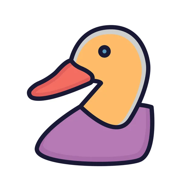 Duck Isolerad Vektor Ikon Som Lätt Kan Modifieras Eller Redigeras — Stock vektor